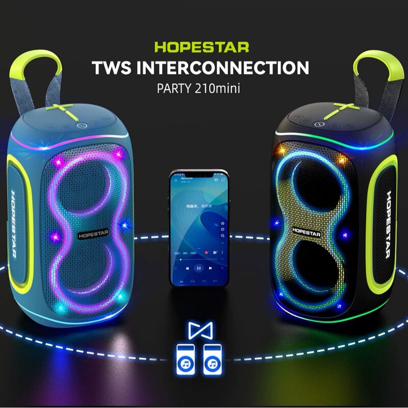 パーティ210mini屋外ポータブルワイヤレスbluetoothスピーカーRGBクールカラーライトハイパワー30Wオーディオ|undefined