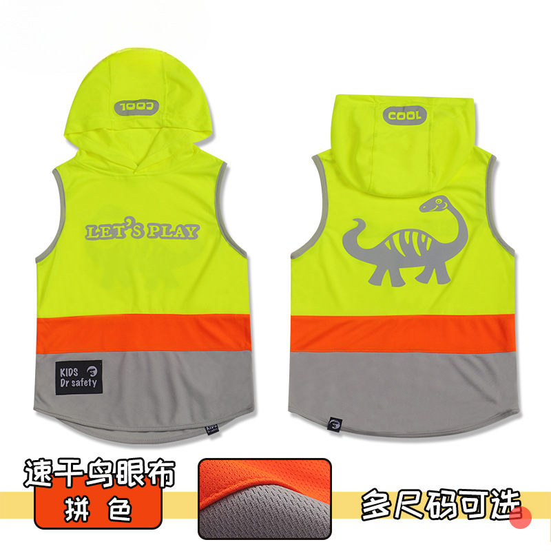 SFVest chaleco reflectante para niños a través de la carretera ropa de seguridad de tráfico para niños de jardín de infantes ropa reflectante de seguridad para estudiantes