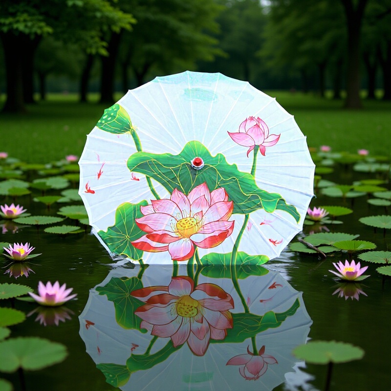 Ancient-Style Umbrella Decorative Oil-Paper Umbrella Ceiling Decoration Retro Vintage Chinese-Style Imitation Hanfu Women's Japanese-Style Small Umbrella Dance Umbrella