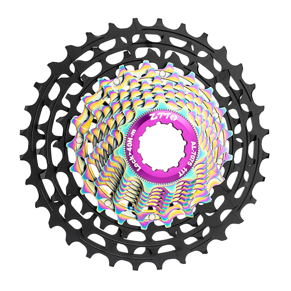 ZTTO Alta eficiencia y peso ligero 12 velocidades 28-36T volante de bicicleta de carretera todo en uno volante hueco de color todo en uno