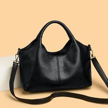 跨境热销羊皮菜篮子包新款精致车缝线真皮女包送妈妈高级感手提包