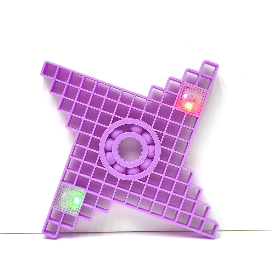 Purple small windmill [with lights]