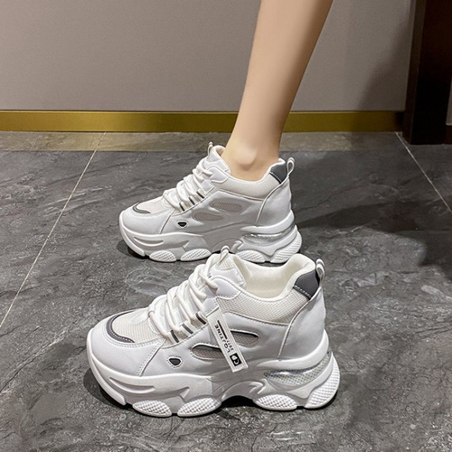 Online breathable thick-soled dad shoes, Instagram fashionable insole heightening casual shoes, Korean version running sports shoes