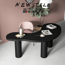 黑色钢琴烤漆办公桌创意个性转角书桌现代简约老板桌时尚电脑桌