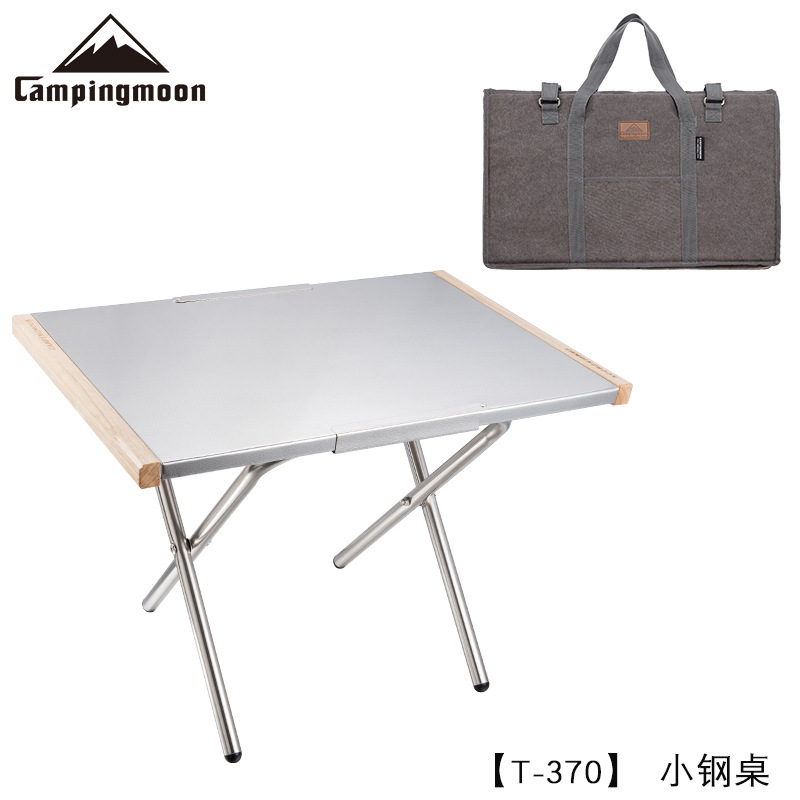 Keman Small Steel Table T-370 Outdoor Portable Storage Tea Picnic Barbecue Table Camping Cooking Table Folding Table
