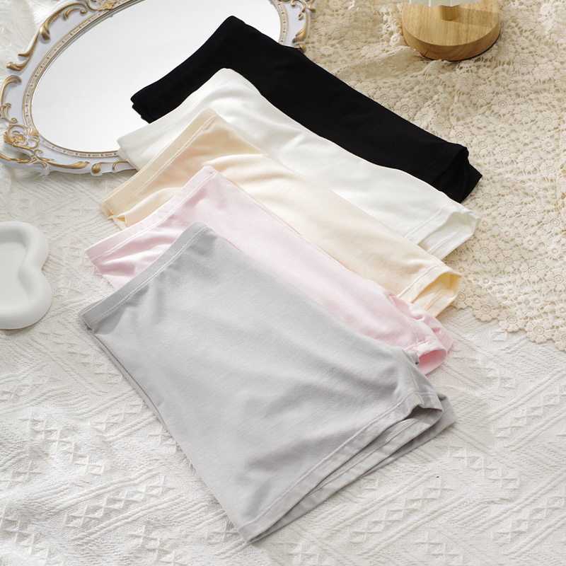 Pantalones de seguridad para mujer, estilo fino de verano anti-desgaste, se puede usar afuera, satén de encaje, leggings sueltos para el hogar, pantalones cortos