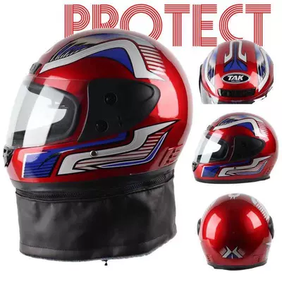 Autumn and Winter Scarf Half Helmet – Motorcycle Safety Supplies - red
