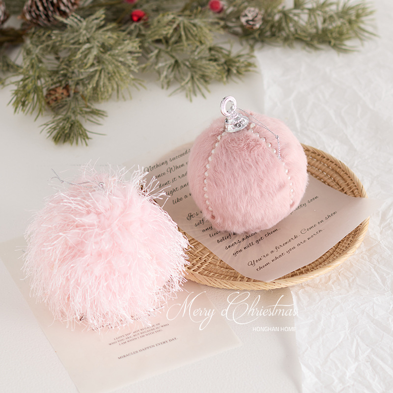 Nuevos productos transfronterizos en bolas de Navidad rosa, árboles de Navidad, colgantes, muñecos de nieve, decoraciones de Navidad
