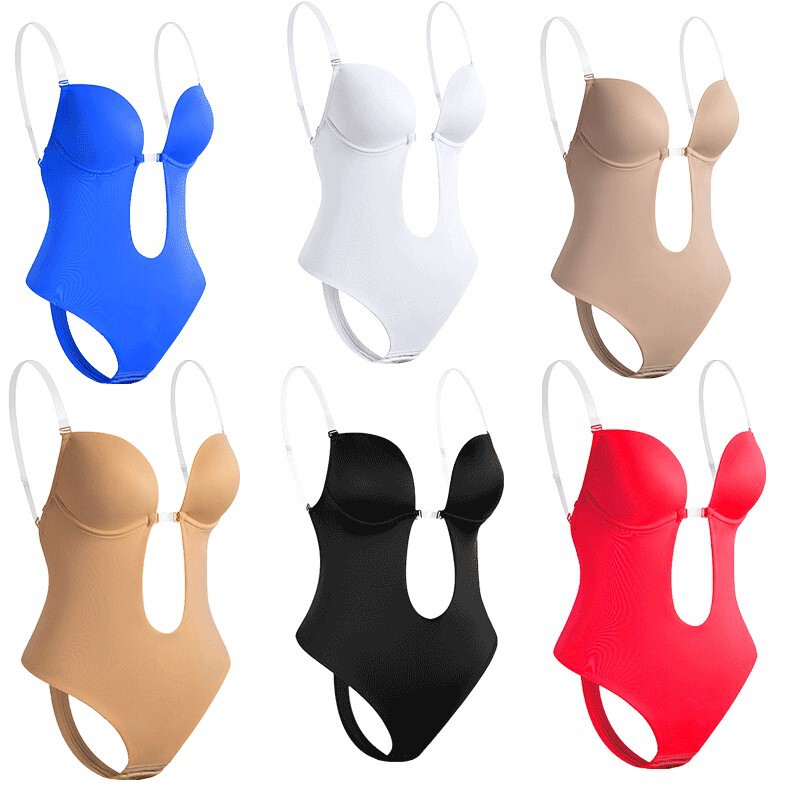 European and American corset Amazon cross-border invisible bra underwear bodybuilding backless wedding dress evening dress one-piece underwear for women