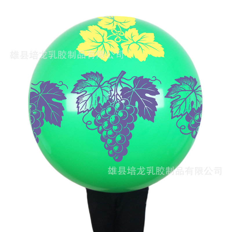 36인치 35g 완벽한 원형 녹색 포도 풍선 (리본 포함) 10개입