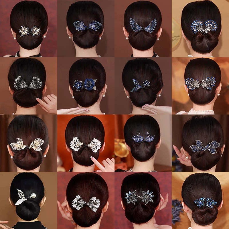 Аксессуар для волос, блестящая куражная циркония с бабочкой, элегантный Pilsan Play Car, заколка, стиль легкой роскоши, цветочный рисунок