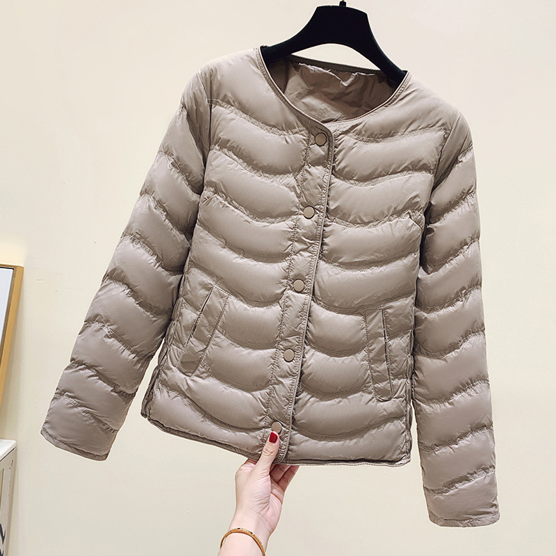 冬季无领轻薄羽绒棉服女内胆棉衣短款打底保暖小棉袄薄款棉衣|undefined