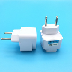 Cross-border supply from Italy, EU standard two-round-to-three-flat adapter, Swiss European power charging plug