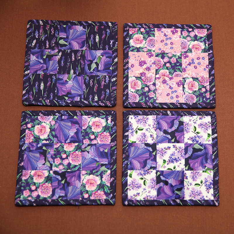 Primer paño teñido estera de té hecho a mano DIY patchwork corredor de mesa bordado Lu bordado estera de la placa de té Zen camino de mesa té arte de la vendimia toalla de té