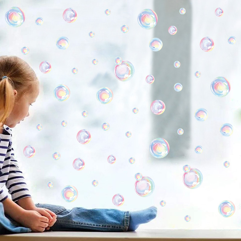 Boho Colorful Dot Wall Stickers Heart Bubble Stickers Self-Adhesive Bedroom Children's Room Wall Decoration Stickers