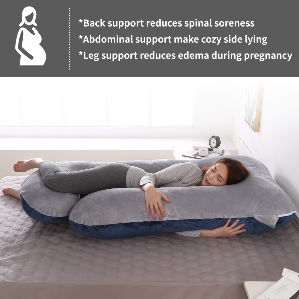 2025新款跨境代发中度柔软J型孕妇枕1个62跨境