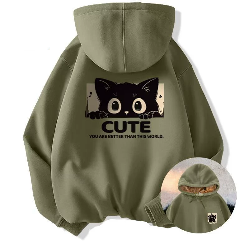 Толстовка для мужчин и женщин 2024 новый тренд зимний бархат утолщение с капюшоном ins свободные повседневные куртки