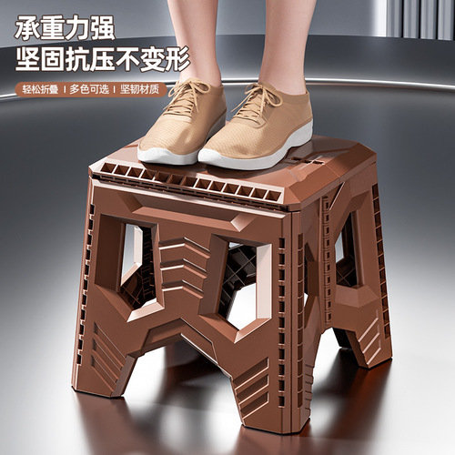 Thickened Foldable Stool Plastic Outdoor Foldable Chair Portable Picket Bench Fishing Camp Chair Small stool Art student Camping Chair