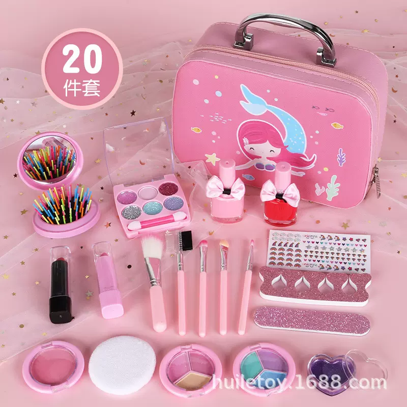 跨境亚马逊2005k儿童化妆品彩妆2005i过家家仿真玩具指甲油口红
