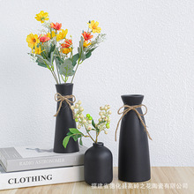 跨境ins 轻奢风三件套艺花瓶创意客厅家居桌面装饰花磨砂干花花器
