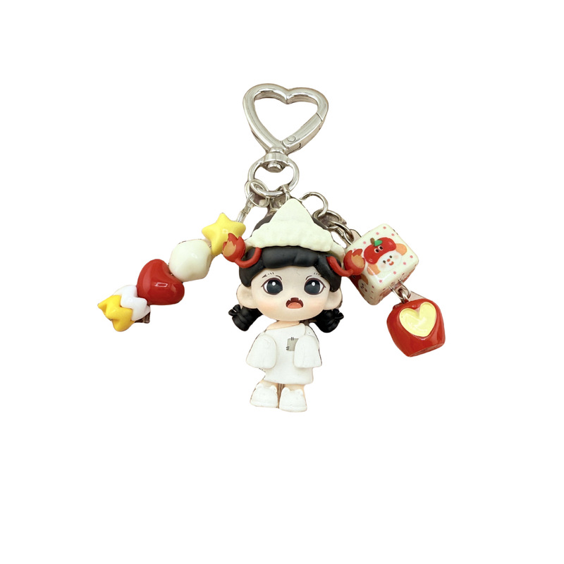 Zoraa 妹の携帯電話チェーンを赤ちゃんに変えてかわいいキーホルダー Popmart クリエイティブ DIY バッグペンダント親友へのギフト|undefined