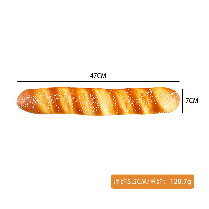 Entrega de una sola pieza PU falso pan decoración de la boda modelo de decoración de la habitación accesorios largo francés palo modelo de simulación de pan