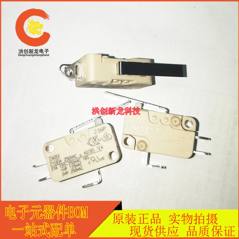 原装 cherry樱桃微动开关3脚D48X按压开关21A小型行程开关 可直拍