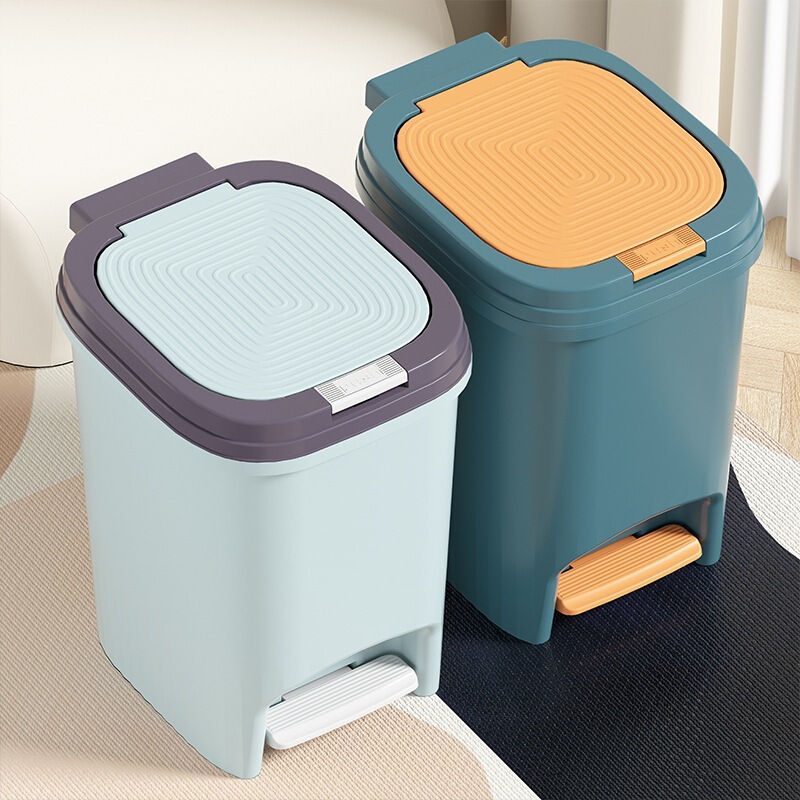 Foot-Operated Trash Can for Home Use, Large Capacity Luxury Kitchen and Bathroom Foot Pedal Trash Can