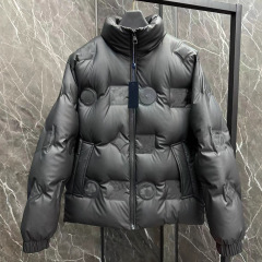 经典图案压印鹅绒男士立领冬装保暖羽绒服外套men feather coat