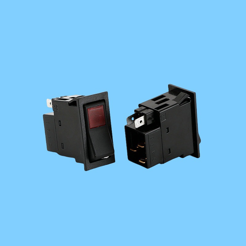 供应汽车/大货车雾灯船型翘板开关五脚两档