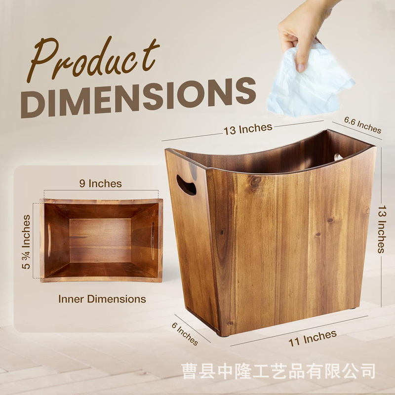 Japanese-Style Wooden Trash Can for Home Entrance, Umbrella Storage Bin, Living Room, Bathroom Tissue Basket, Clothes Storage Bin Japanese-Style Wooden Trash Can for Home Entrance, Umbrella Storage Bin, Living Room, Bathroom Tissue Basket, Clothes Storage Bin