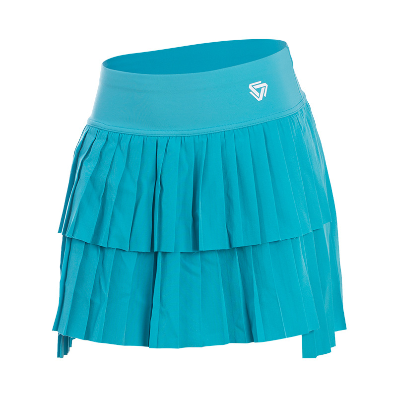 Falda corta deportiva falda falsa de dos piezas para correr falda de verano de las mujeres de secado rápido que cubre la cadera anti-exposición transpirable tenis yoga culottes