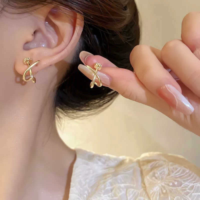 Серебряная игла, цирконы, модные универсальные серьги из жемчуга, стиль высокого качества, стиль «легкая роскошь», оптовая закупка