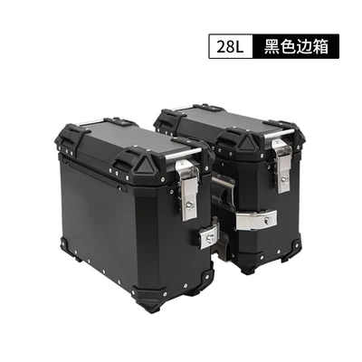 Box Waterproof Trunk Electric Vehicle – Motorcycle trunk - 28l-flat-black-side-box-no-exhaust-hiding