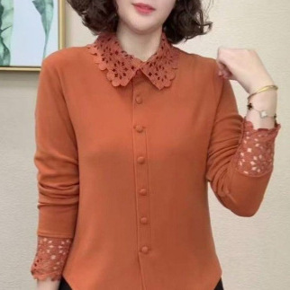 一件代发直播爆款2025秋冬新款气质设计感长袖时尚洋气显瘦上衣女