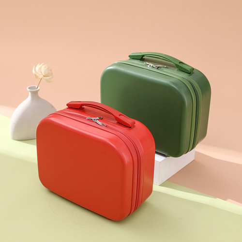 14-inch Mini Cosmetic Case, Portable Suitcase, Small Luggage, Gift-Friendly Cartoon Storage Bag, Combination Lock Box