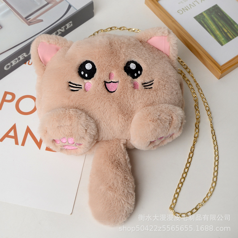 2020 Red Red Red New Korean Fashion Pussycat Bag Lovely Soft Moe Fashion Academy Wind Fluffy Pussycat Bag Mujer marea image 21