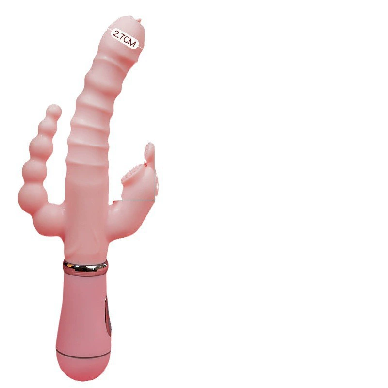 Электрическая палочка Jiuy AV Rod Tongue Licking Massager Lumina Вибрационная палочка – Розовый/Фуксия, батарейка/USB