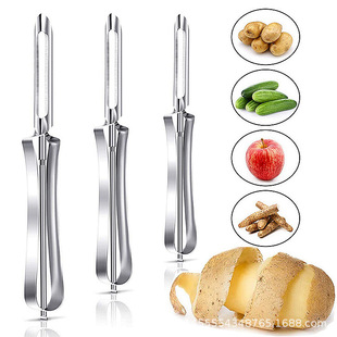 Vegetable and fruit peeler stainless steel one-word rotary Planer household kitchen creative gadget cross-border in stock