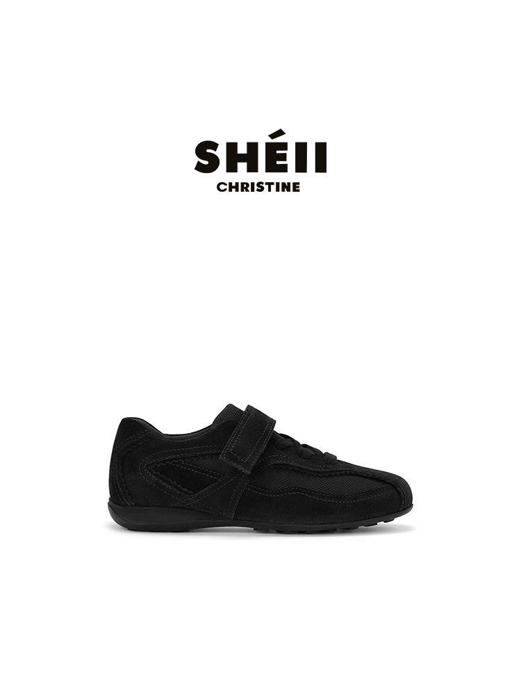 [sheii Su] Blossom ~ Velcro de lazos retro zapatos casuales de ballet de mujer zapatos de entrenamiento