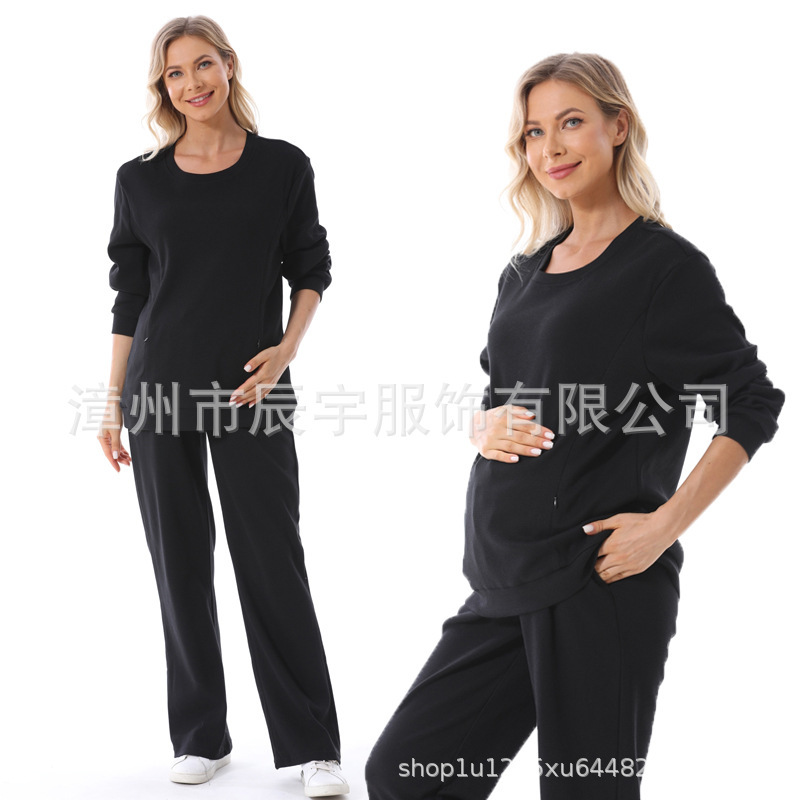 妊婦セットファッション2025欧米の2つのセットの新型はゆったりしています。|undefined