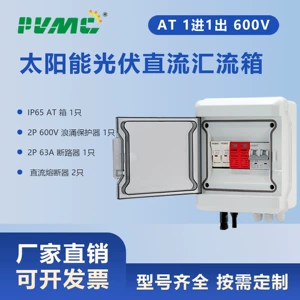 [AT 600V 1进1出太阳能光伏直流汇流箱回路箱配电箱Combiner Box]