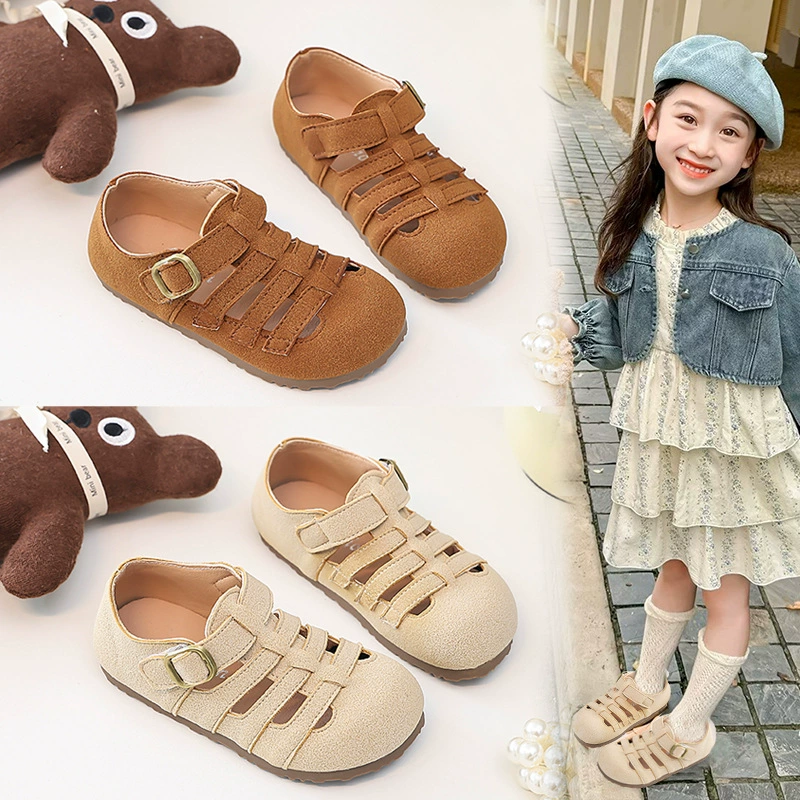 2025 Летняя новая детская обувь Birken для девочек плетеные римские сандалии для мальчиков