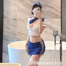 醉窖情趣内衣性感镂空女警制服夜店紧身包臀裙激情诱惑套装代发