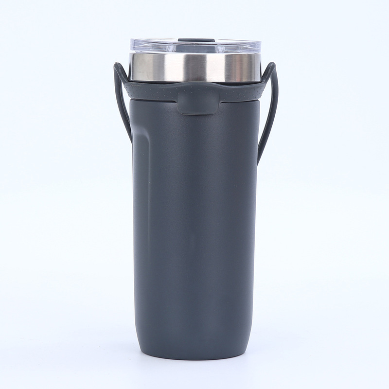 新しいシリコーンポータブルコーヒーカップ 304 ステンレス鋼二層真空断熱カップポータブルカーカップ卸売|undefined
