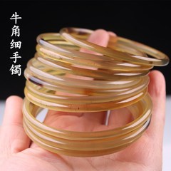メーカー卸売ヤクの角の女の子の小さなブレスレット無地のカラーと血の絹の角の角のブレスレット薄いブレスレット