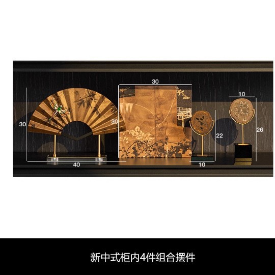 La Oficina del estudio de la casa de té de alta gama de la nueva China está decorada con decoraciones estéticas de la dinastía song.