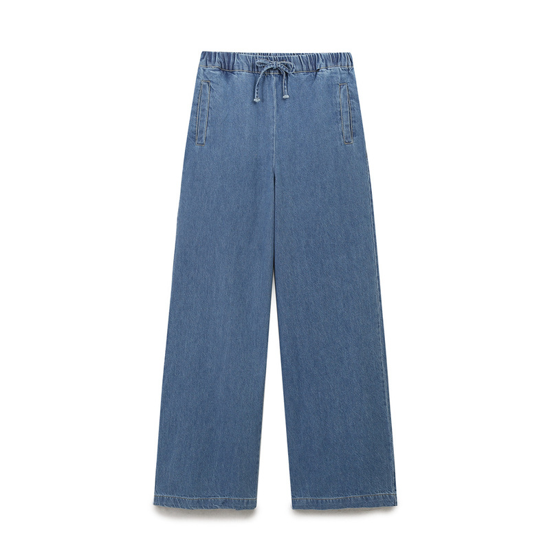 2025 Summer Casual Women's Elastic Waist Loose Jogger Style Denim Trousers