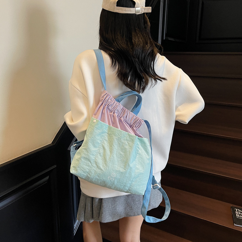 跨境热销款小众户外轻便双肩背包单肩包包大容量撞色外出旅游背包|undefined