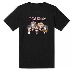 Летняя Бытовая футболка Bang Dream Shanxiangcheng Garden Мяо Ню Джу Лимей Персонаж Анимация Периферийная футболка с коротким рукавом
